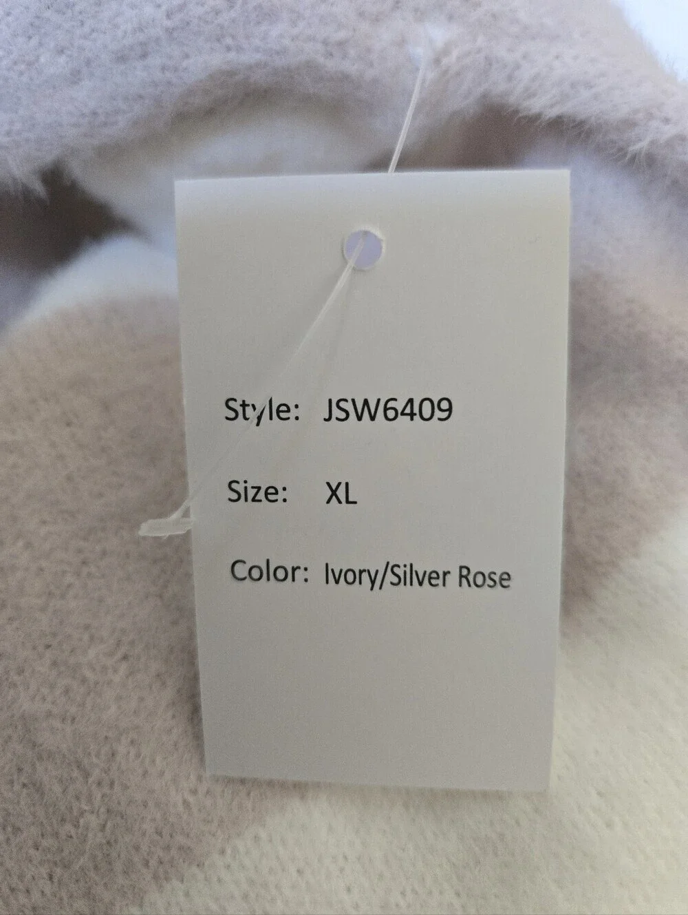 NWT Nikka, Cozy Striped Knit Sweater - Cream & Light Taupe.Size XL